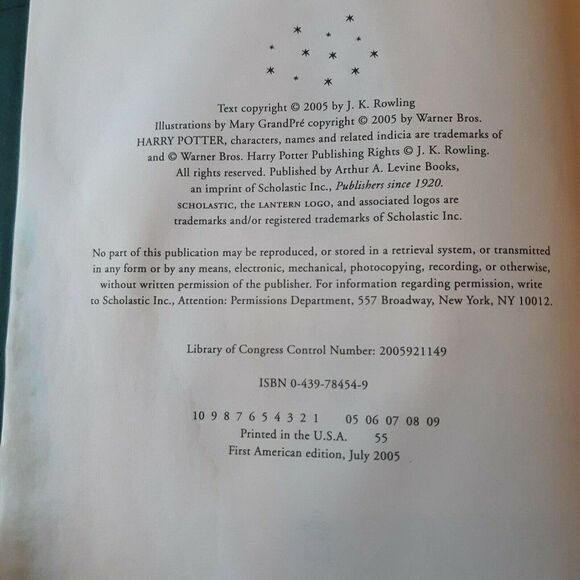 Harry Potter and the Half-Blood Prince 6 by J. K. Rowling (2005, Hardcover) 1 - Picture 10 of 10